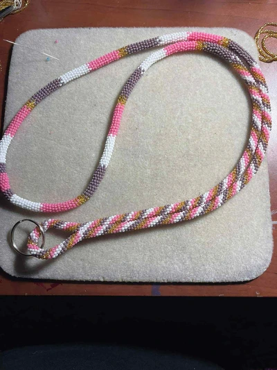 Handmade beaded lanyard design 17 from Thunder Bay